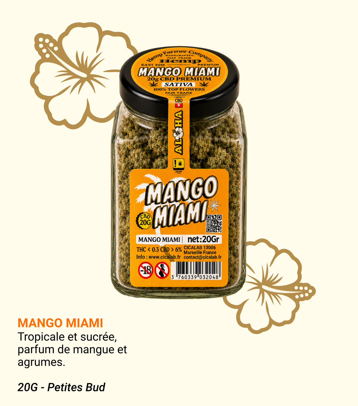 Mango Miami CBD 20G Greenhouse – Aloha Cica Lab