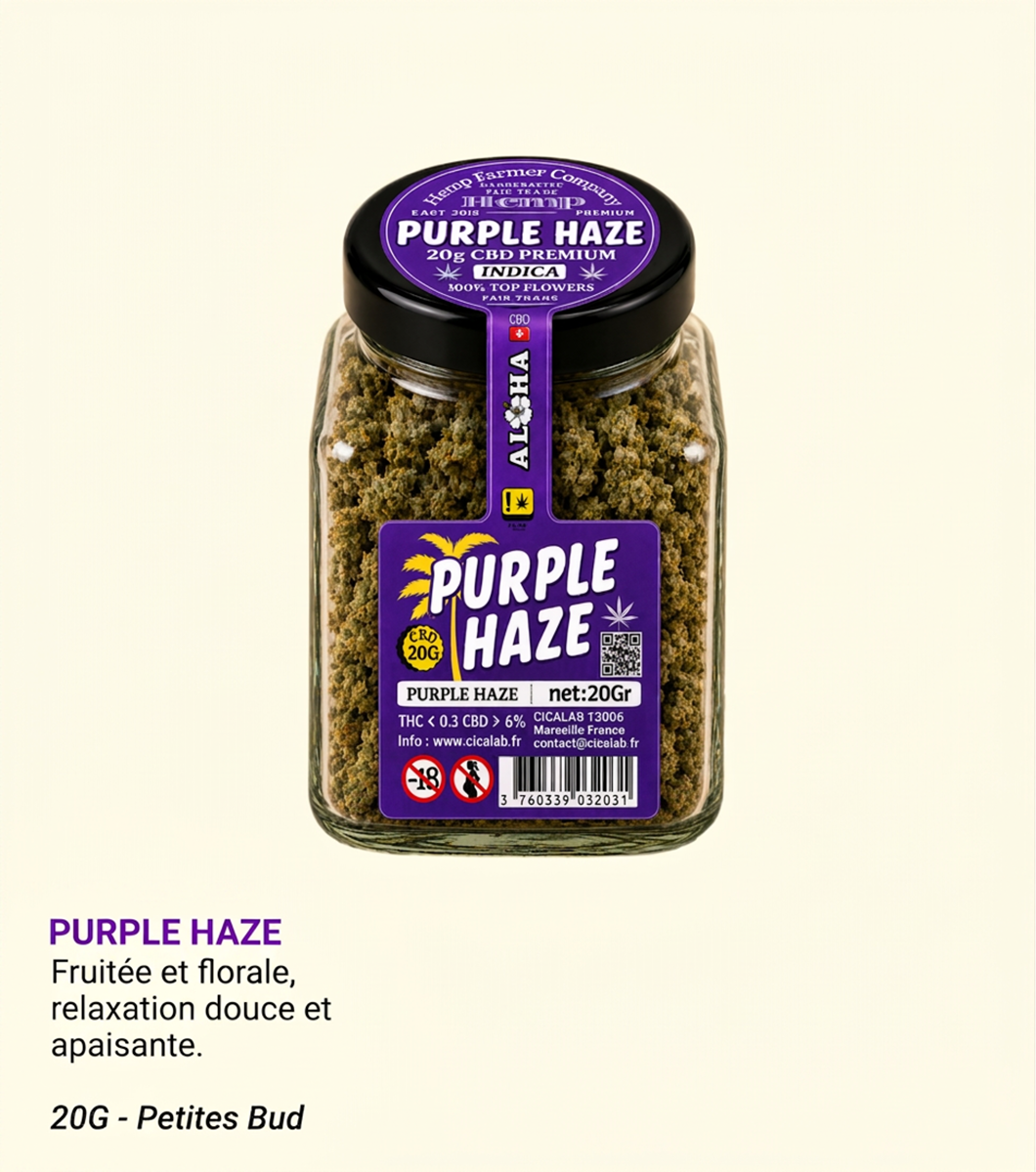 Purple Haze CBD 20G Greenhouse – Aloha Cica Lab