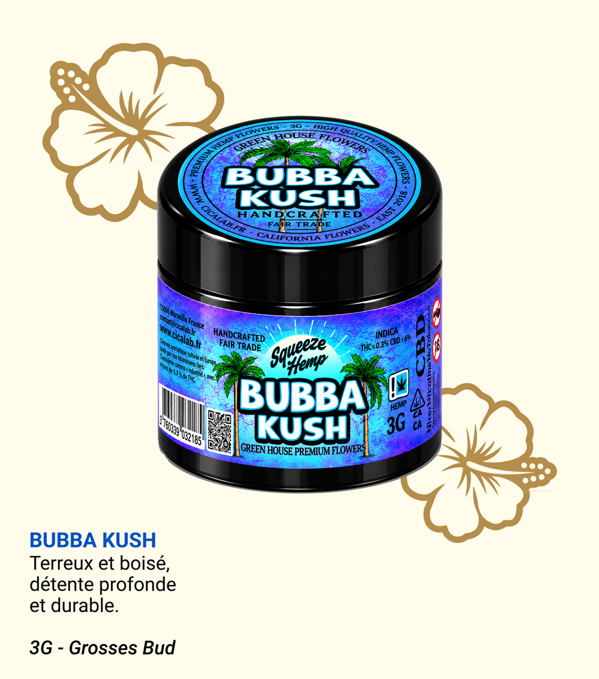 Bubba Kush CBD 3G Greenhouse – Aloha Cica Lab