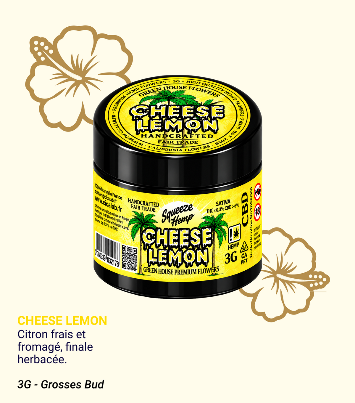 Cheese Lemon CBD 3G Greenhouse – Aloha Cica Lab