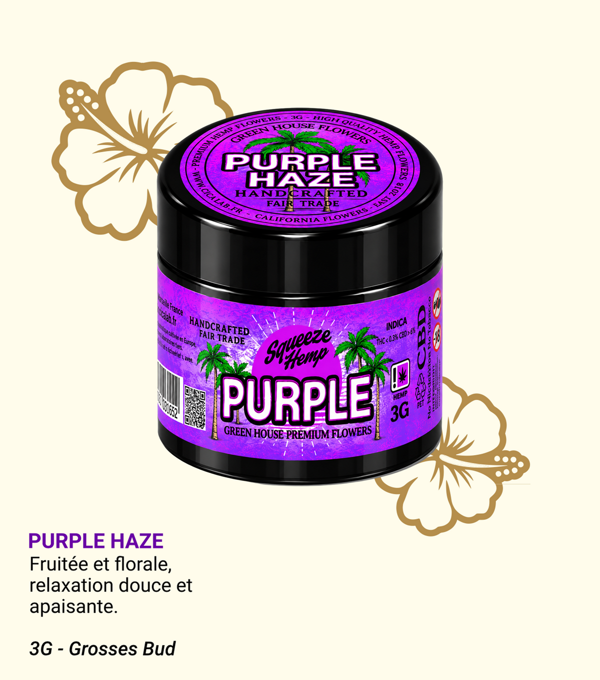 Purple Haze CBD 3G Greenhouse – Aloha Cica Lab