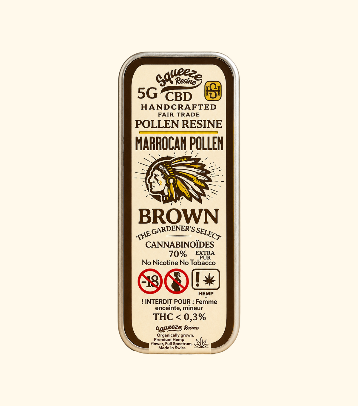 Brown Résine CBD 5G – Squeeze Hemp Cica Lab