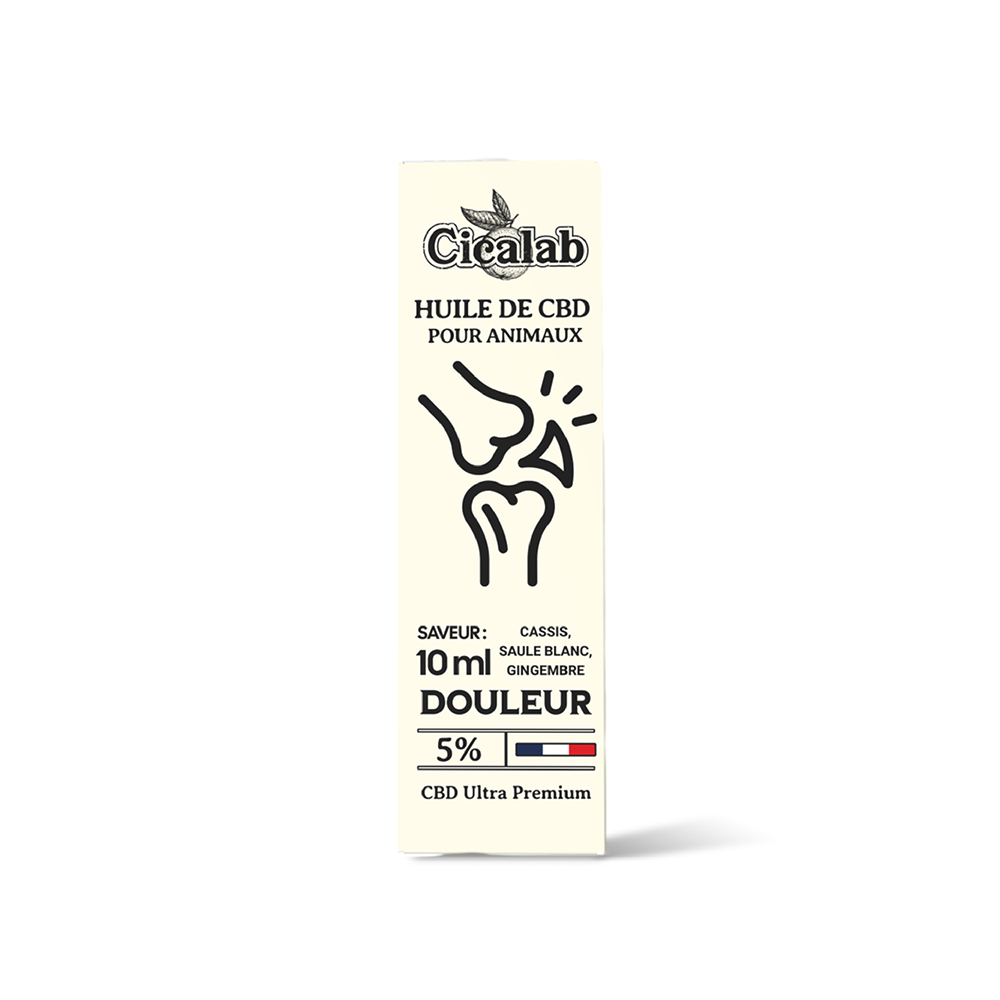 Huile CBD pour animaux Cica Lab 5% Articulations 10 ml – boîte