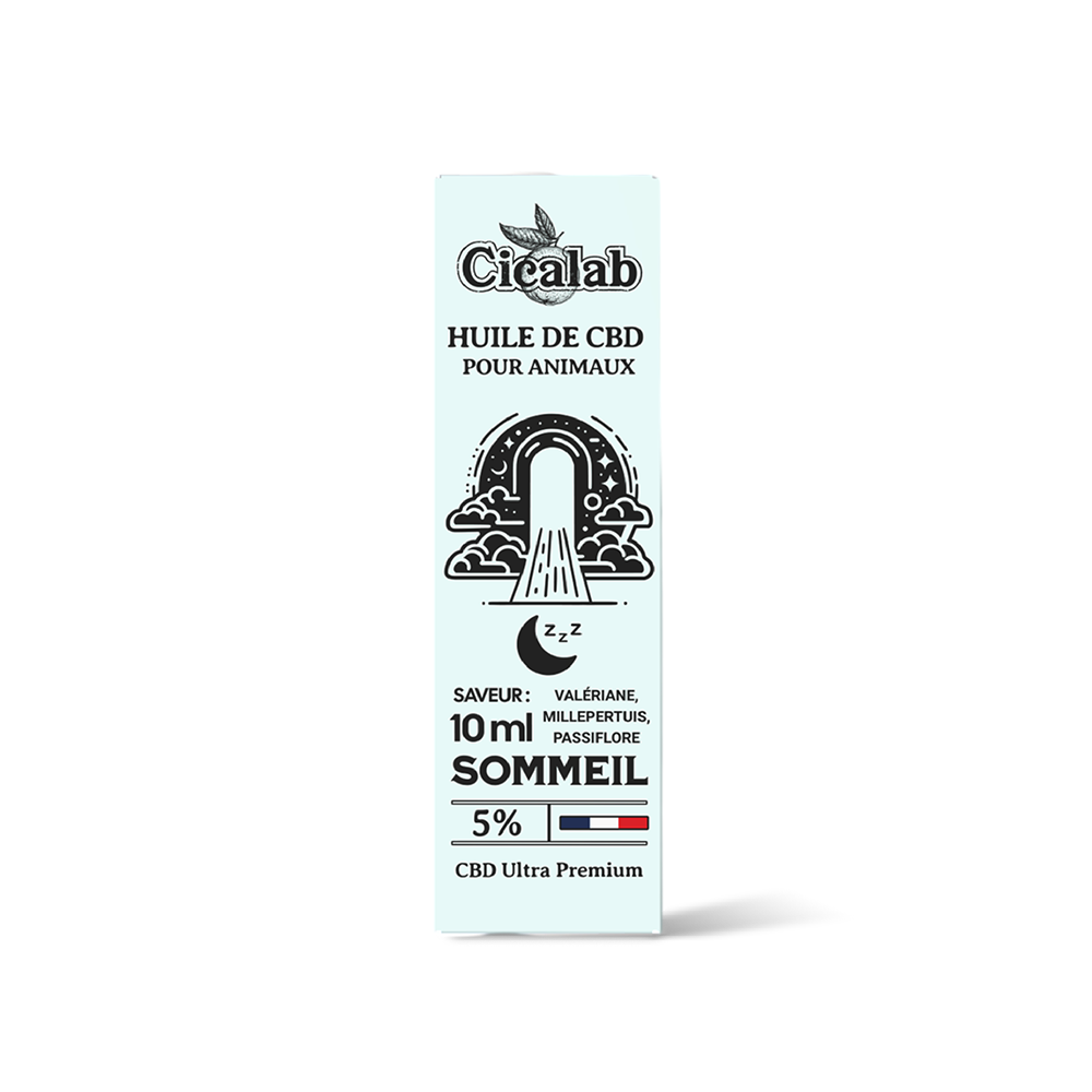 Huile CBD pour animaux Cica Lab 5% Sommeil 10 ml – boîte