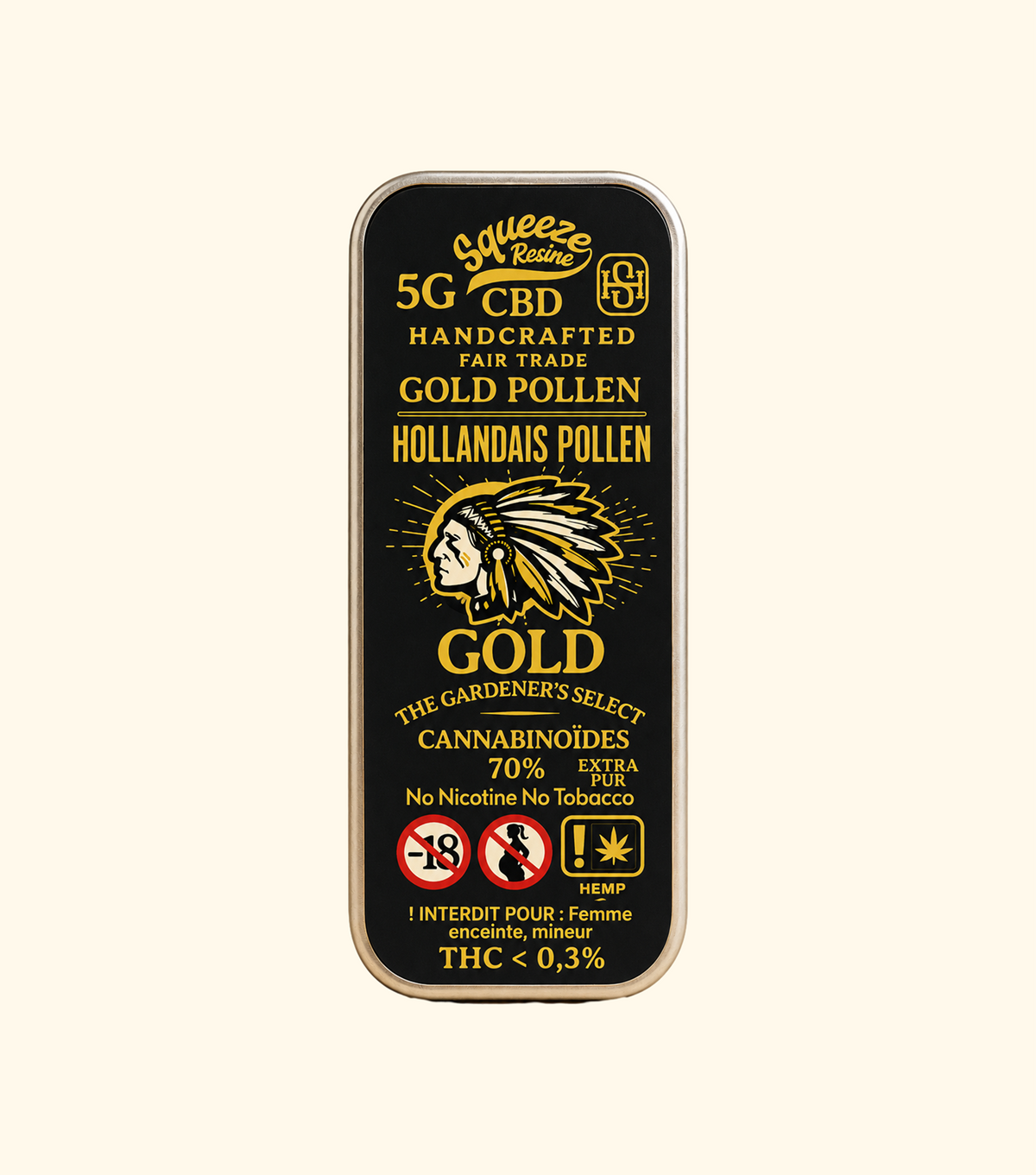 Gold Pollen CBD 5G – Squeeze Hemp Cica Lab