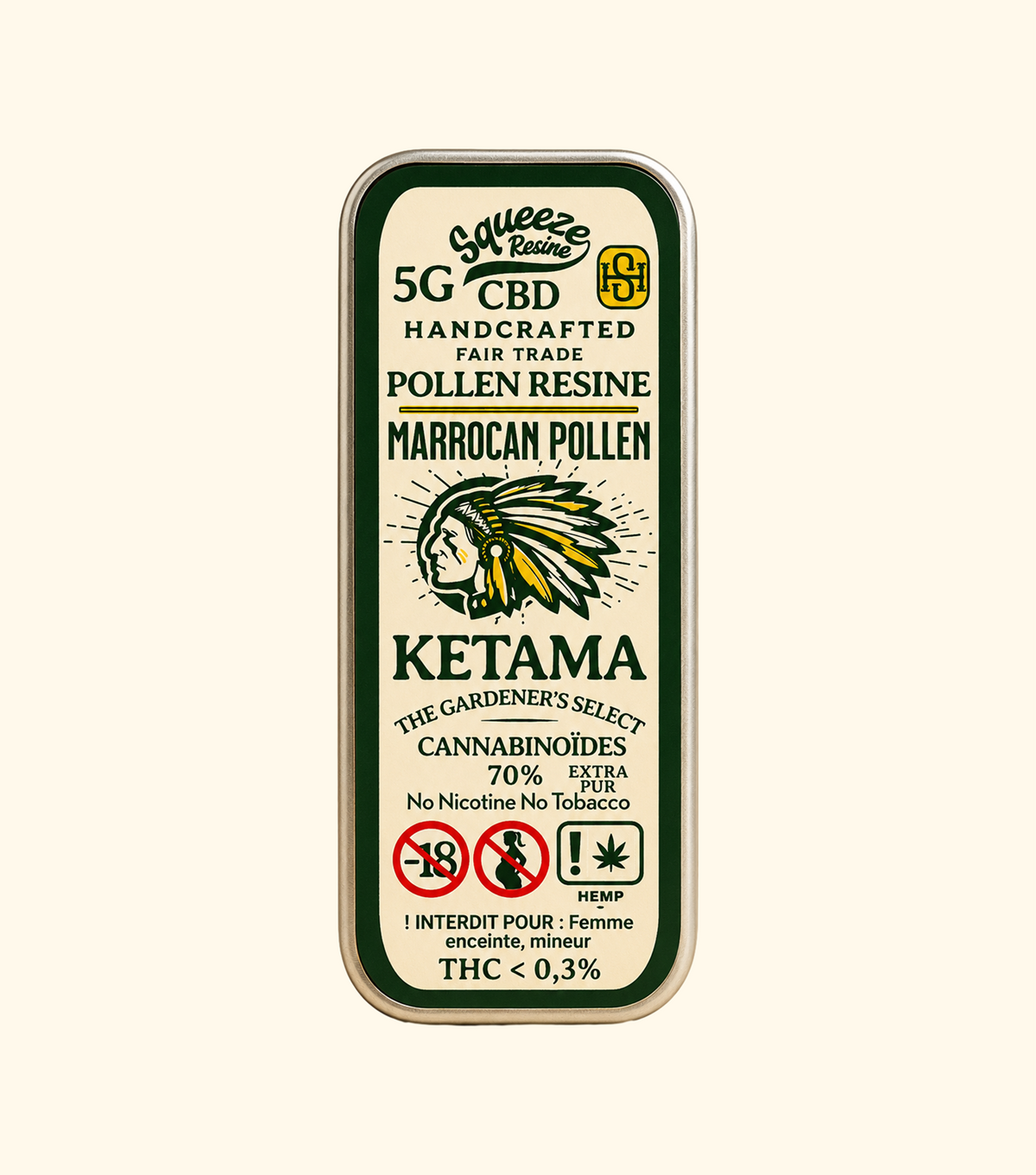 Ketama Pollen CBD 5G – Squeeze Hemp Cica Lab