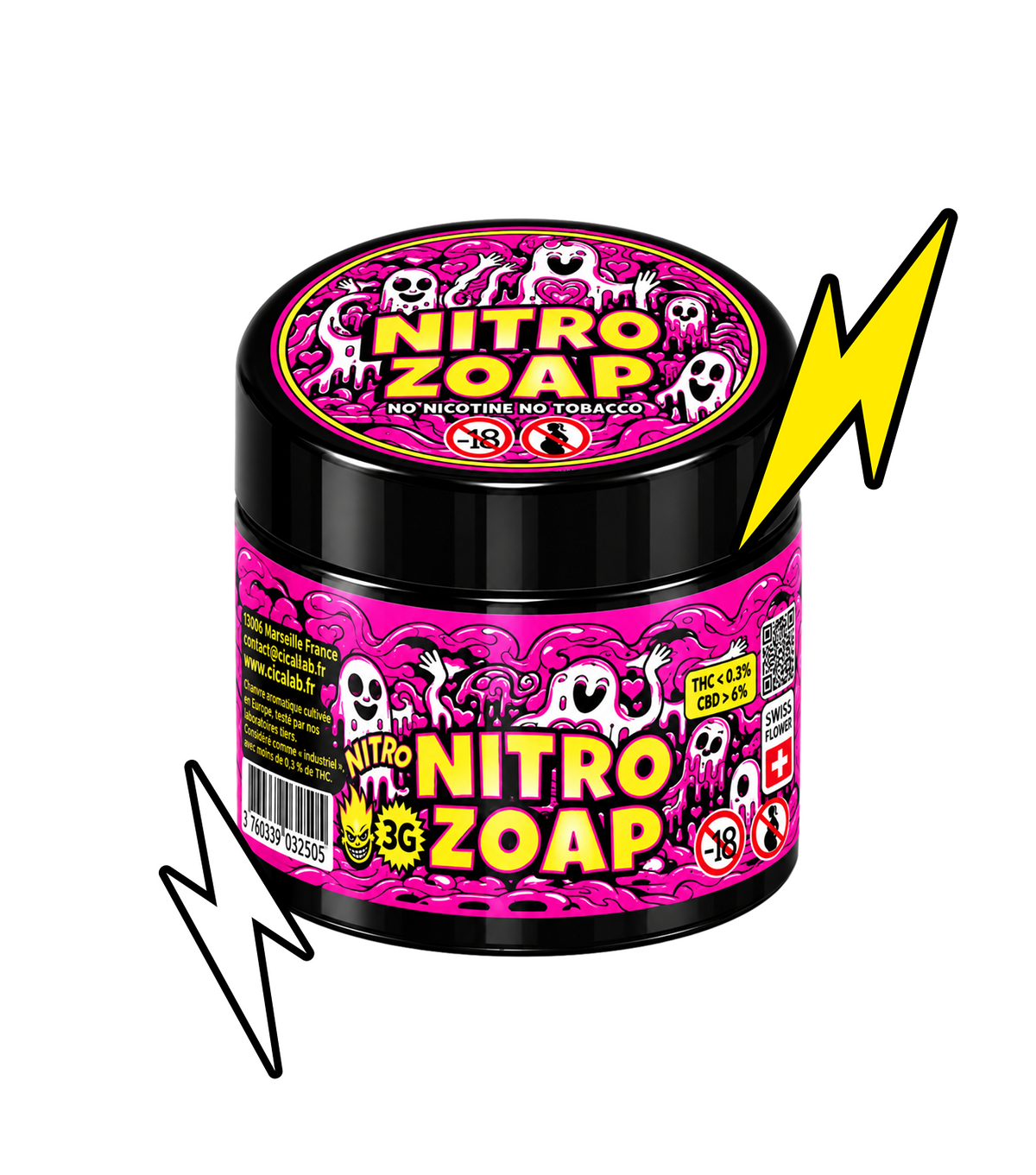 Nitro ZOAP 3G – fleur CBD premium Cica Lab
