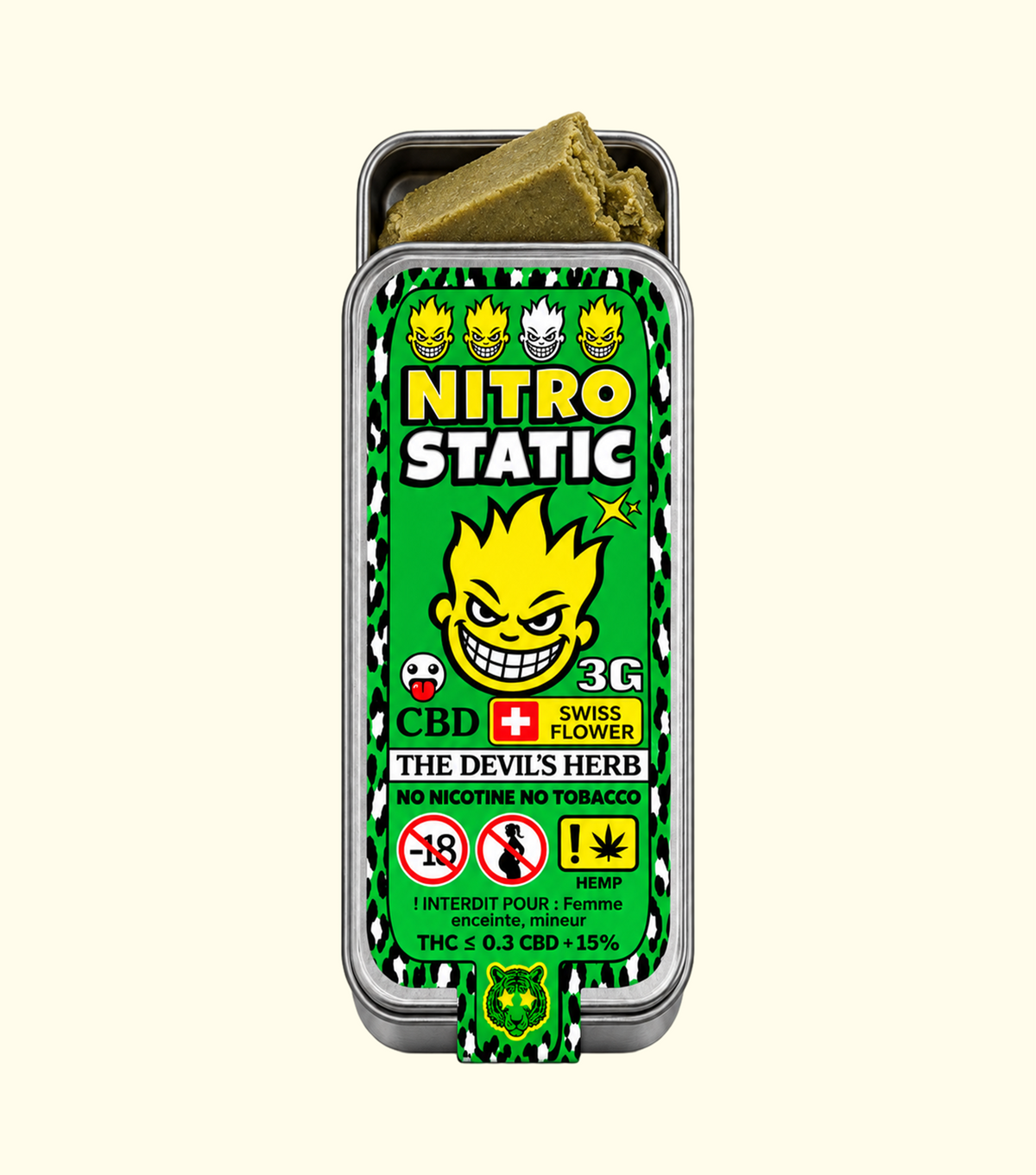 Static Nitro 3G – résine CBD premium Cica Lab