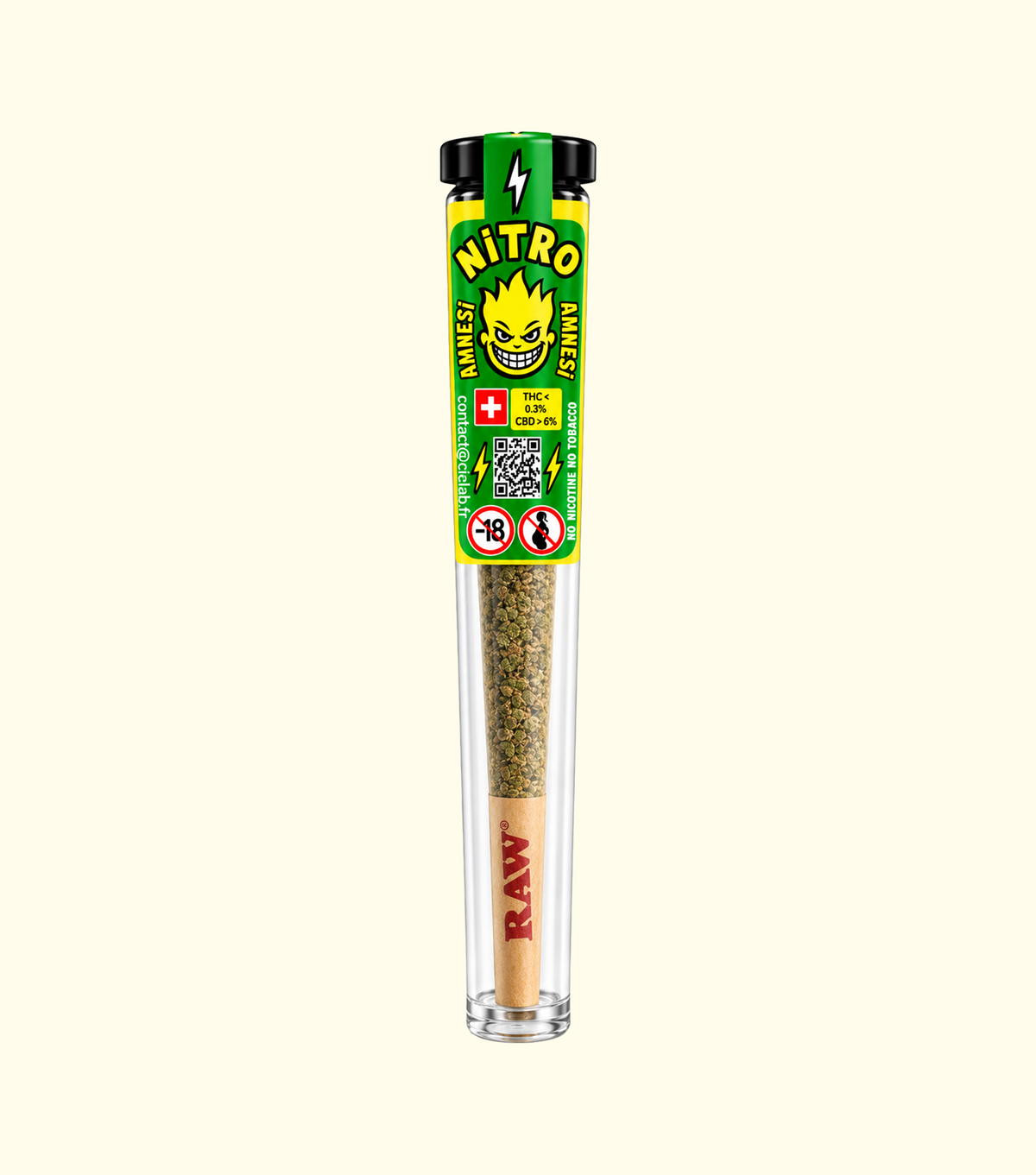 Pré-Roll Nitro Amnesia CBD – fleur CBD Cica Lab