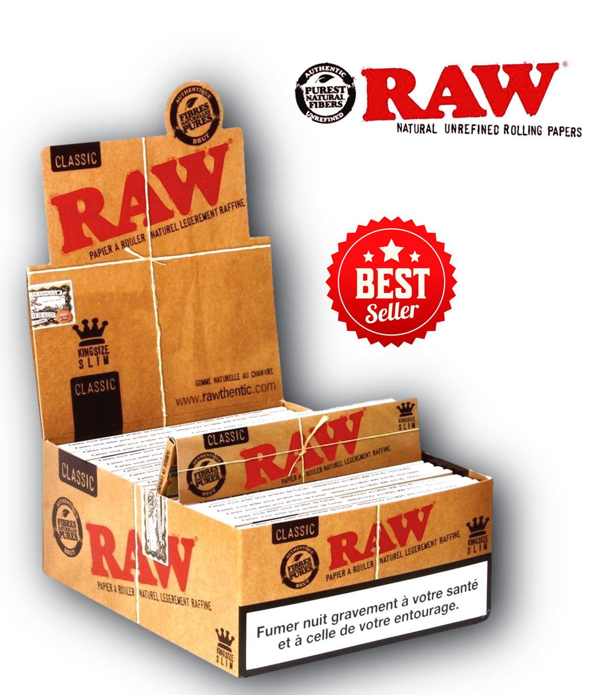 Feuilles à rouler RAW Classic Slim King Size – Cica Lab