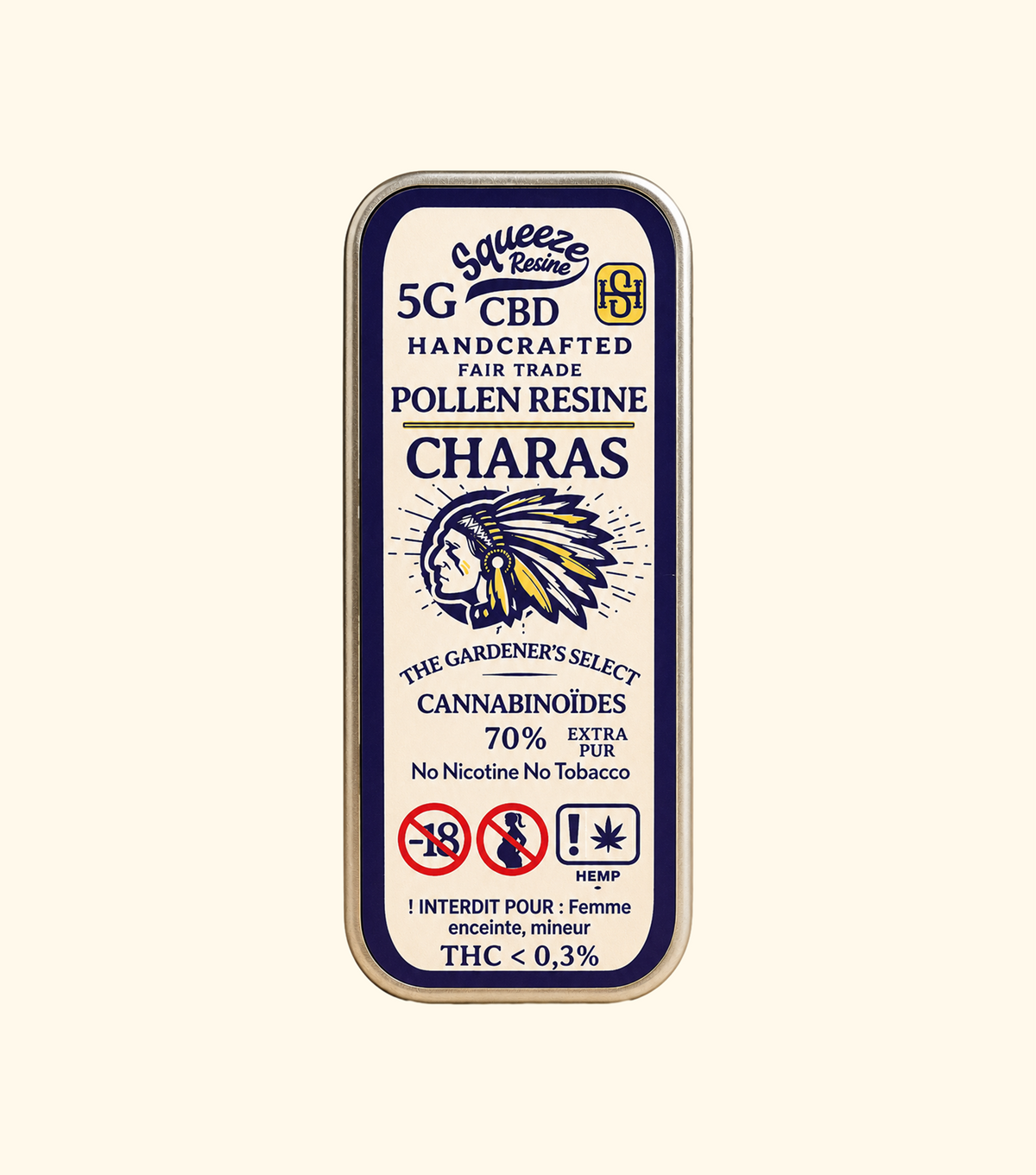 Résine Charras CBD 5G – Squeeze Hemp Cica Lab